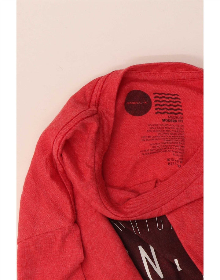 O'Neill Herre Modern Fit Grafisk T-shirt Top Medium Rød Bomuld