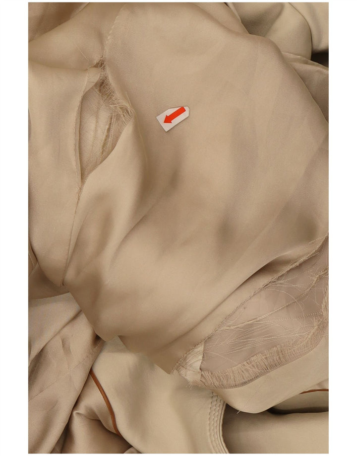 Zara Trench Coat med hætte til kvinder UK 12 Medium Beige Polyester