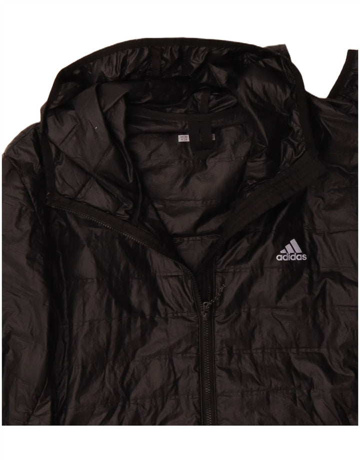 Adidas Herre Hooded Bomber Jacket UK 36 Small Black Polyester
