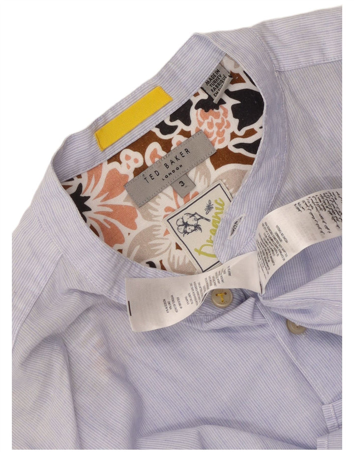 Ted Baker Herreskjorte str. 3 Medium Blue Pinstripe Cotton