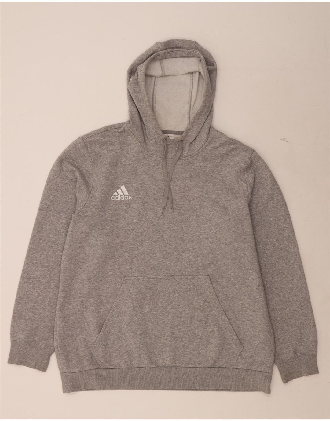 ADIDAS Mens Hoodie Jumper XL Grey Cotton Vintage Adidas and Second-Hand Adidas from Messina Hembry 