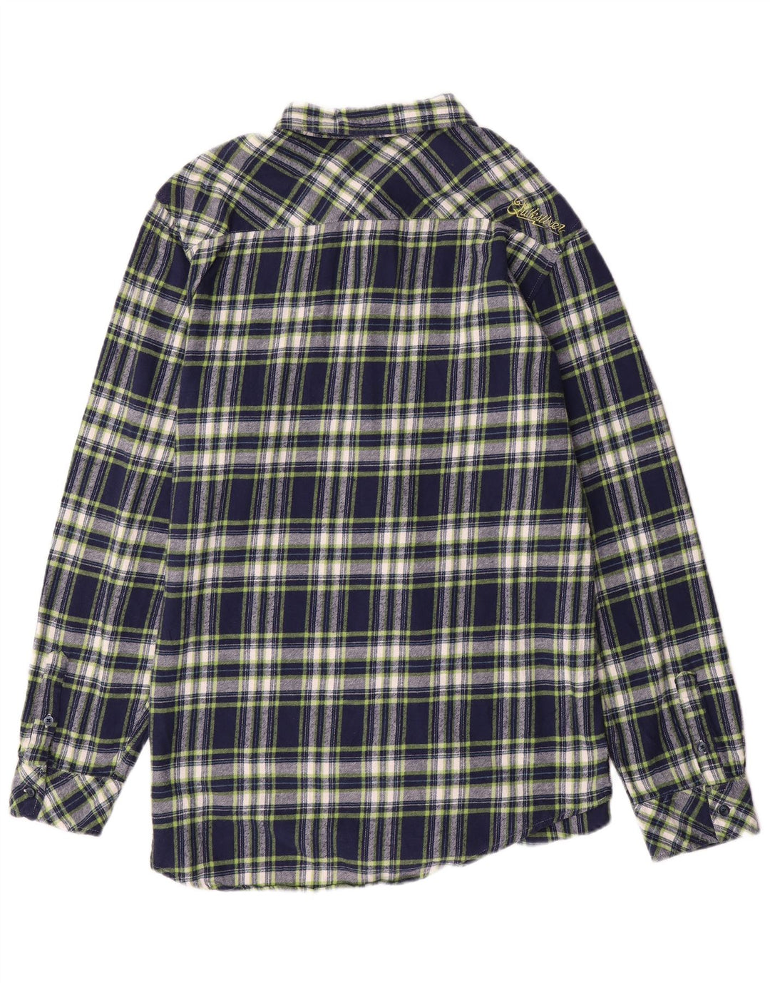 QUIKSILVER Flannelskjorte til mænd XL Marineblå ternet bomuld