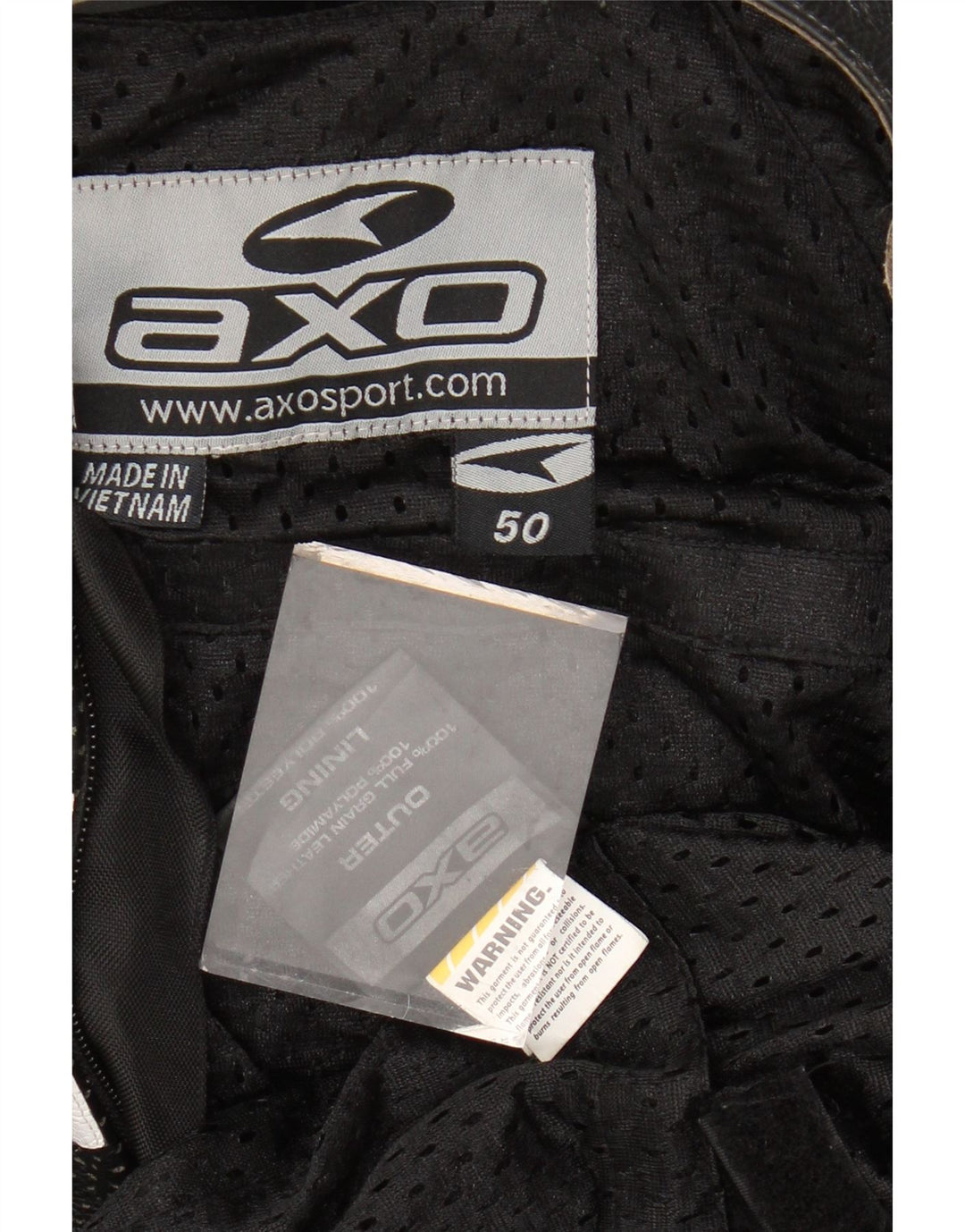 AXO drenge grafisk jumpsuit 10-11 år sort colourblock læder motorcykel