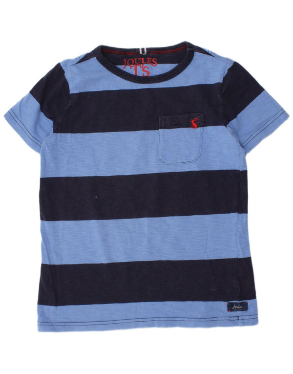 Joules drenge T-shirt top 7-8 år marineblå stribet bomuld