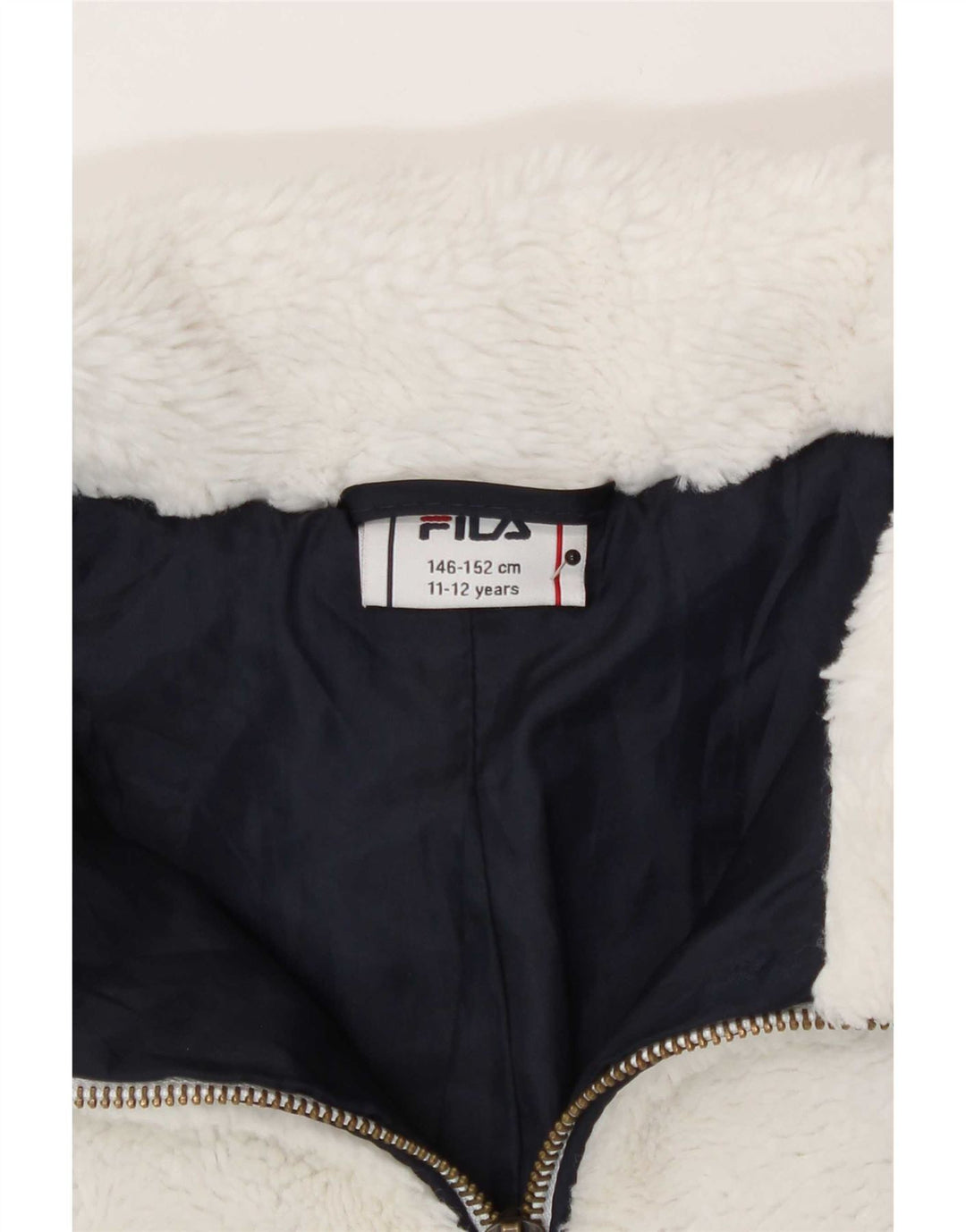 Fila Girls Crop Graphic Fleecejakke 11-12 År Hvid