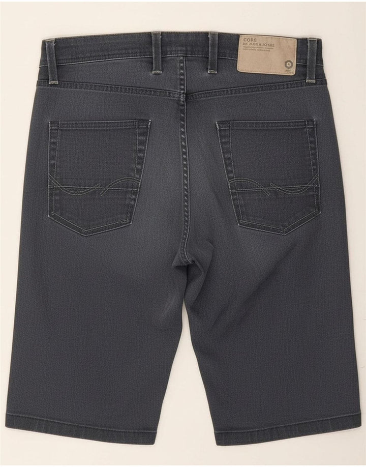 JACK & JONES Mens Denim Shorts Small W29 Navy Blue Cotton