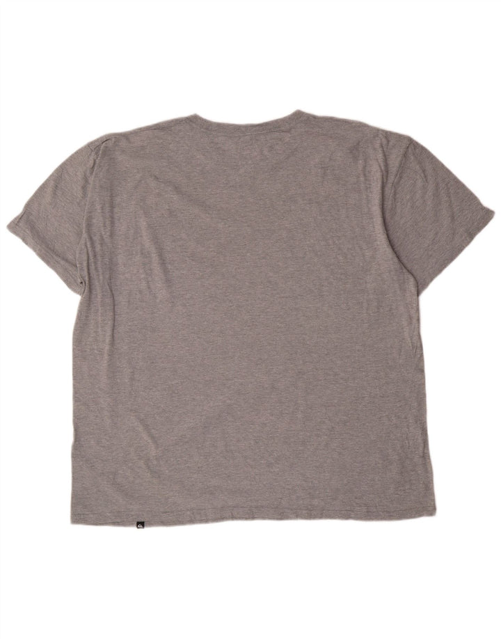 Quiksilver Herre Regular Fit Grafisk T-Shirt Top XL Grå Flecked Bomuld