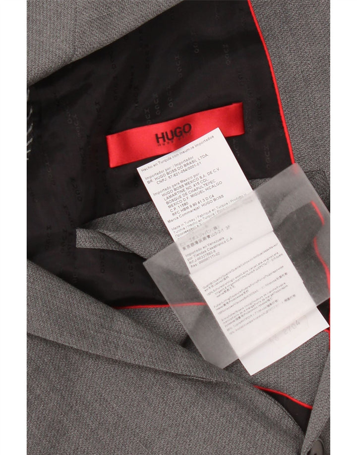 Hugo Boss Herre 2-knaps blazerjakke EU 48 Medium Grey Virgin Wool