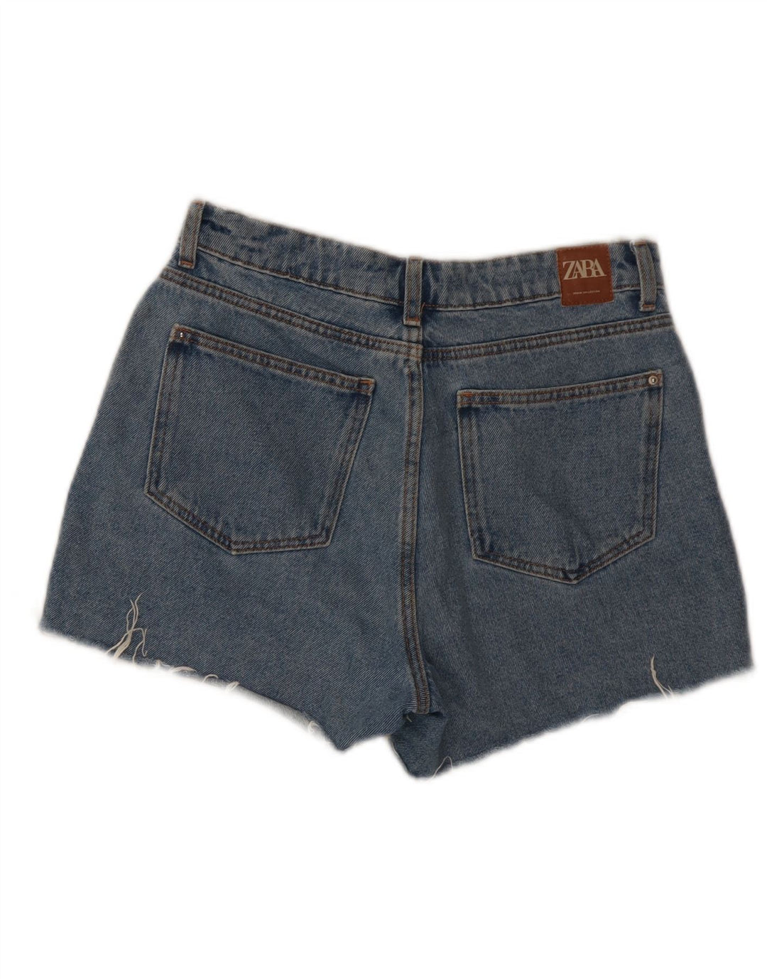 Zara Dame denim Shorts Små W26 Blå Bomuld