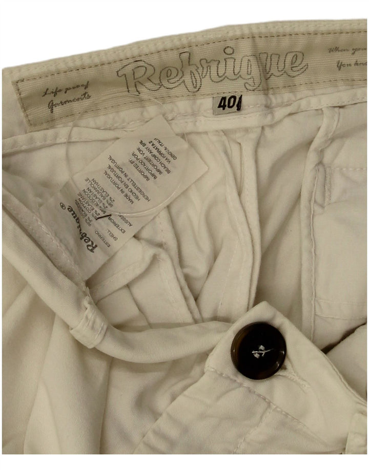 Refrigue Chino Shorts til kvinder EU 40 Medium W30 Beige Bomuld