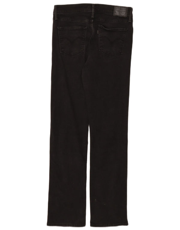Levi's Womens 314 Shaping Straight Jeans W29 L30 Sort bomuld