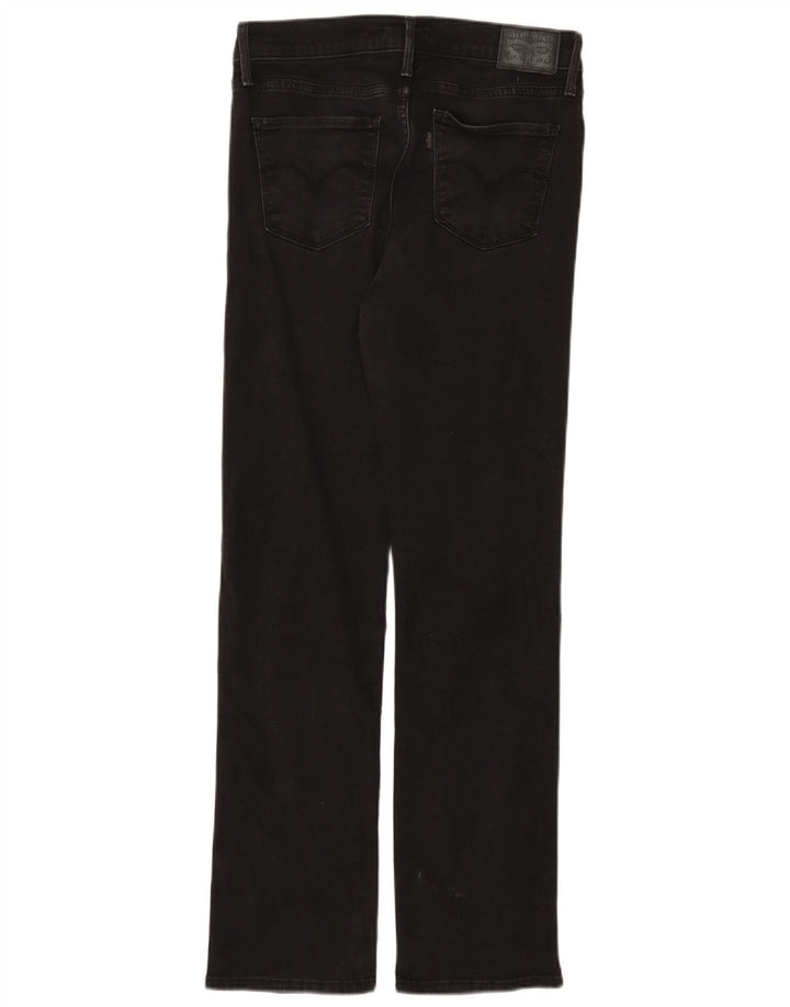 Levi's Womens 314 Shaping Straight Jeans W29 L30 Sort bomuld