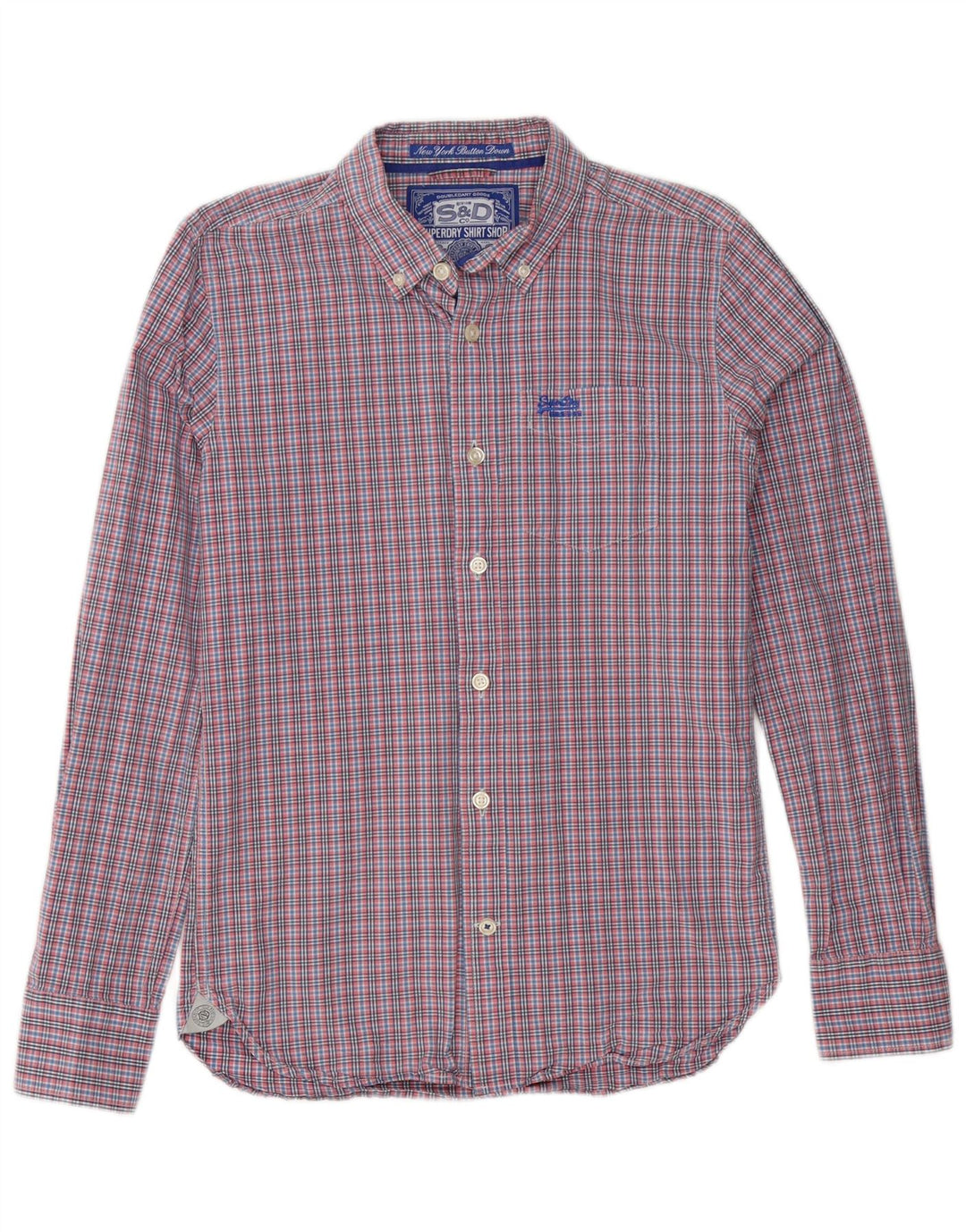 Superdry Herreskjorte Medium Pink Gingham Cotton