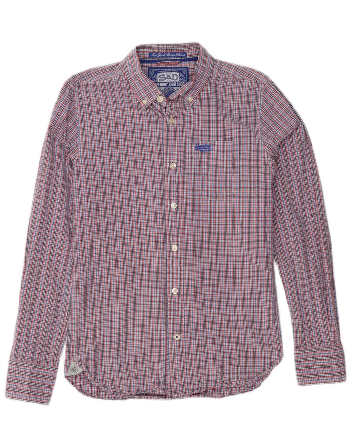 Superdry Herreskjorte Medium Pink Gingham Cotton