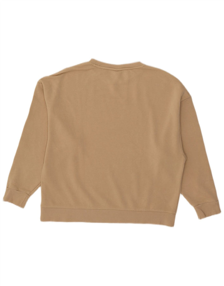Puma Graphic Sweatshirt Jumper UK 16 Large Beige Colourblock