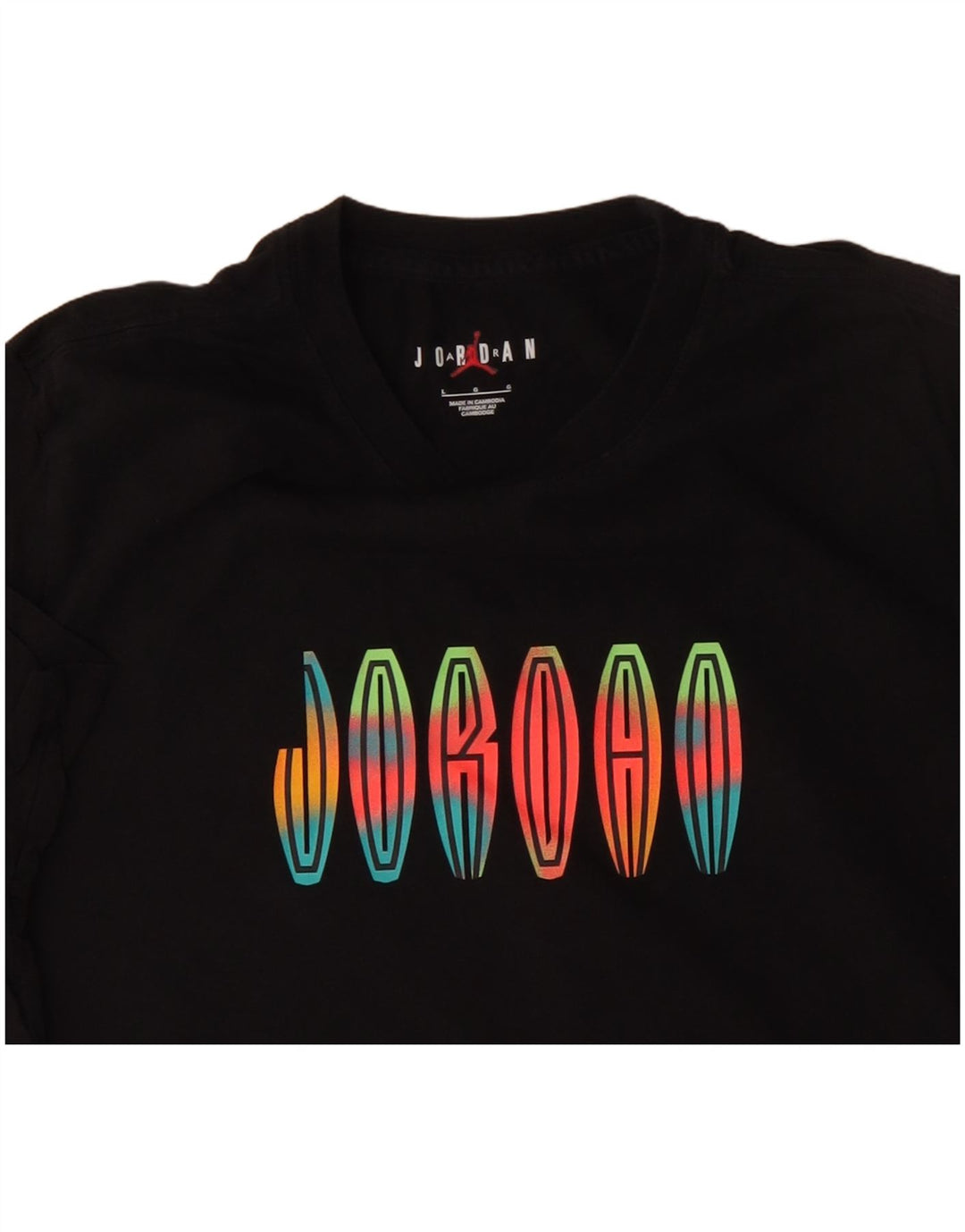 JORDAN Grafisk T-shirt top til mænd, stor sort bomuld
