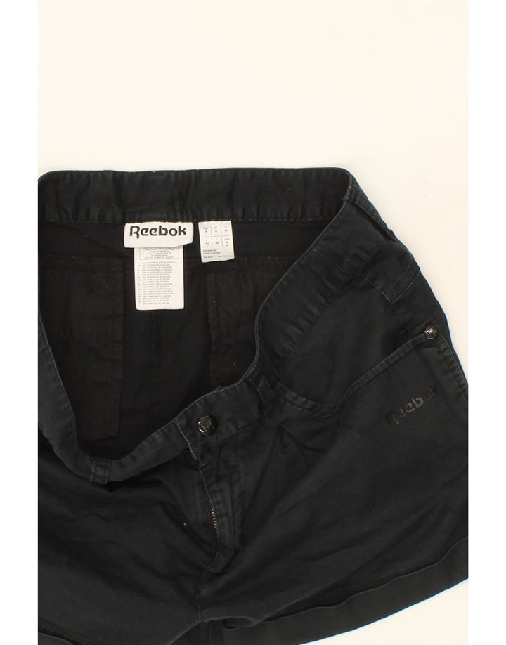 REEBOK Womens Casual Shorts Medium W30  Black Cotton Vintage Reebok and Second-Hand Reebok from Messina Hembry 