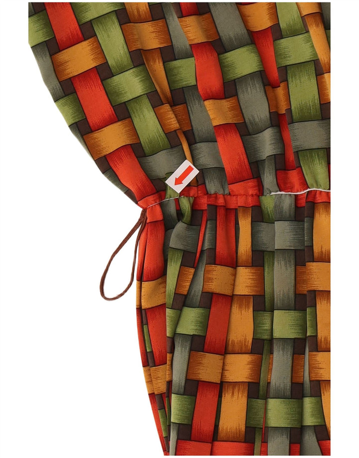 Shubette Dame A-Line Kjole UK 14 Medium Grøn Geometrisk