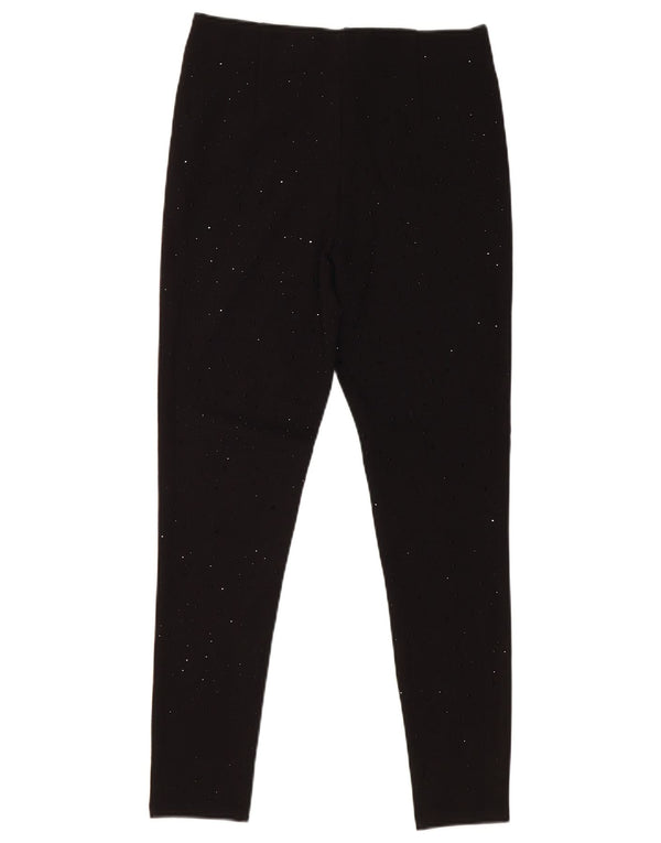 Zara Womens Leggings UK 10 Small Black Viscose