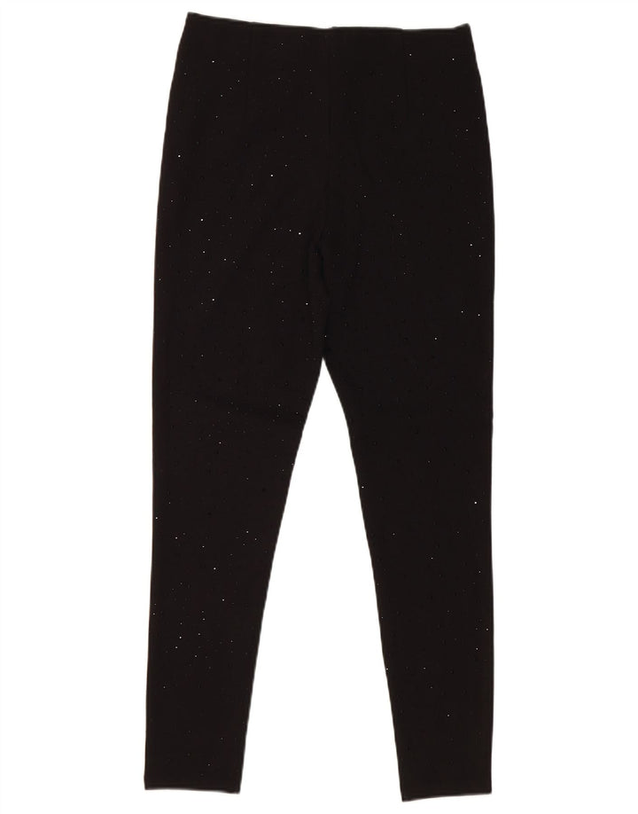 Zara Womens Leggings UK 10 Small Black Viscose
