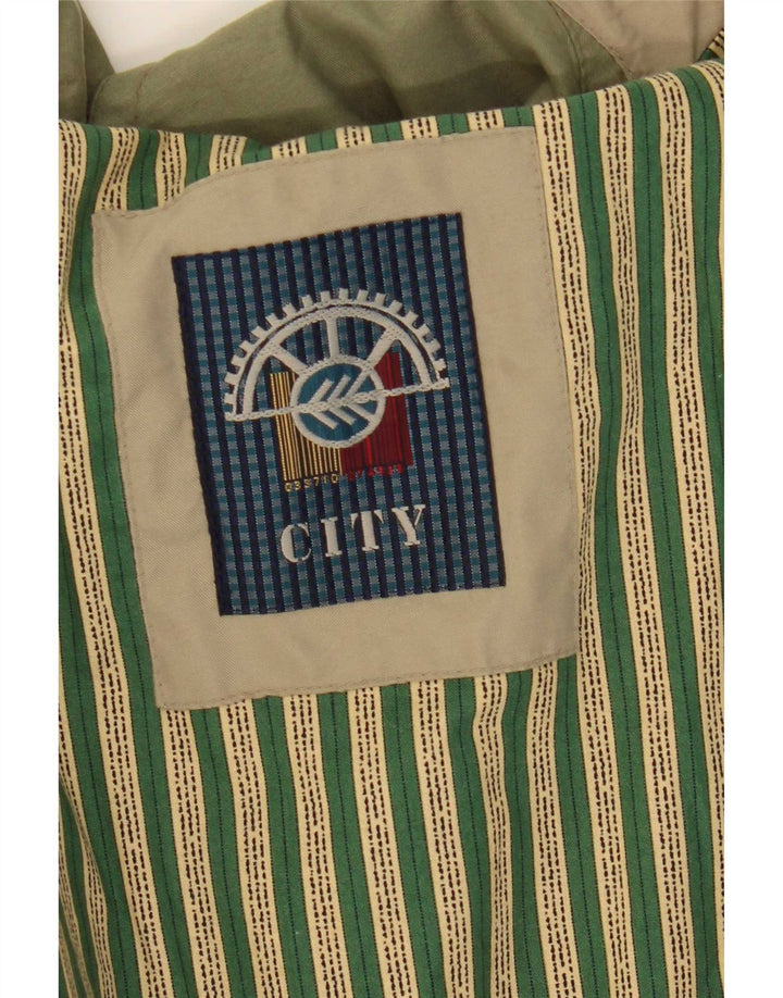 Vintage Bomberjakke til mænd UK 42 XL Grønne mikrofibre