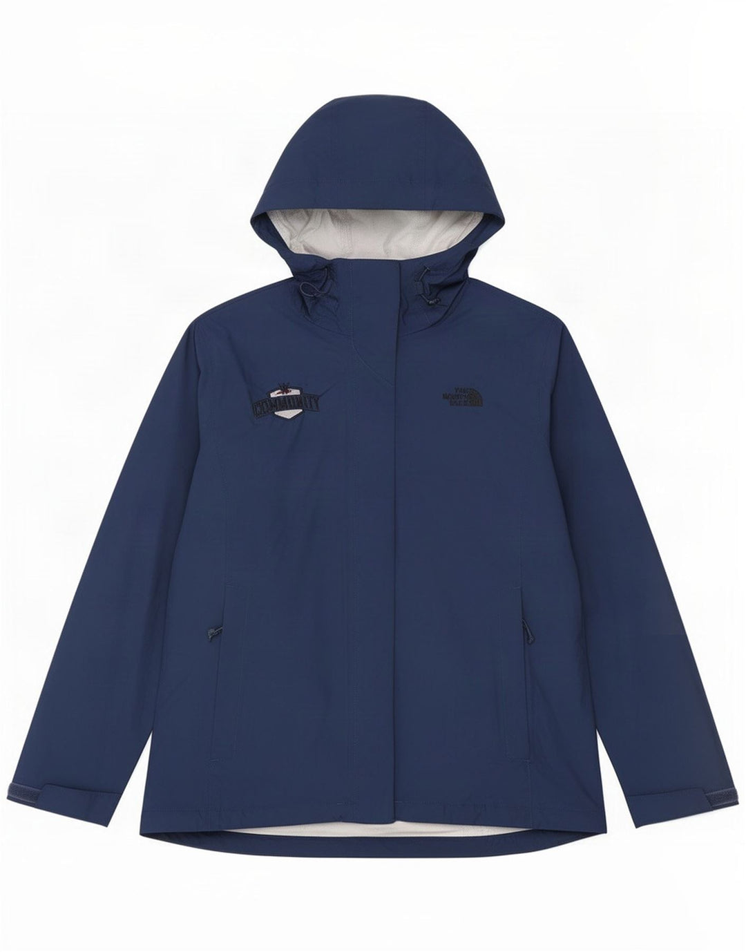 The North Face Regnjakke med hætte til kvinder UK 16 Large Navy Blue
