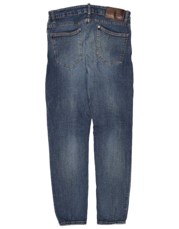 Zara Herre Skinny Jeans EU 42 Large W32 L30 Blå Bomuld