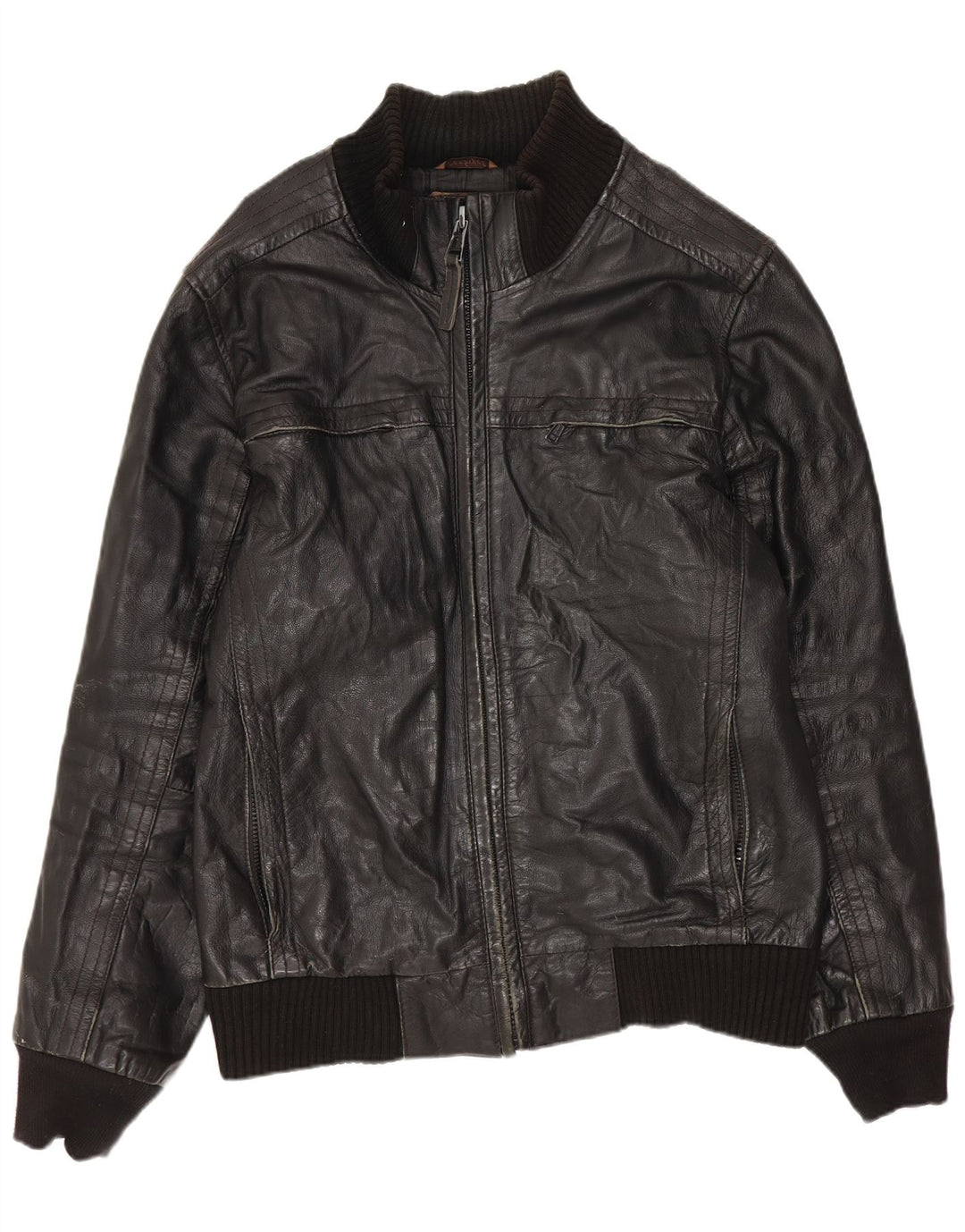 Conbipel Herre Læderjakke IT 46 Lille Sort Læder