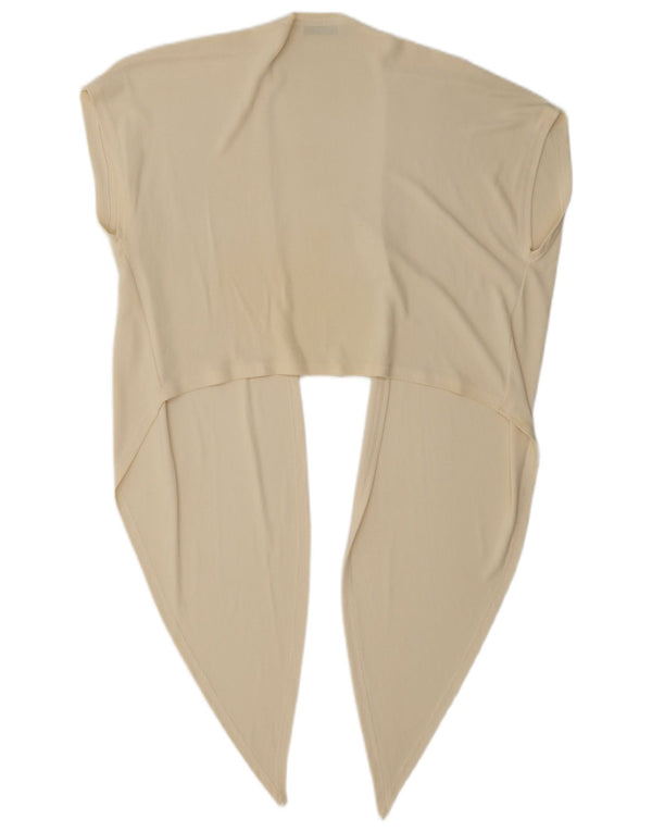 Vintage dame ærmeløs Bolero Top UK 16 Large Off White