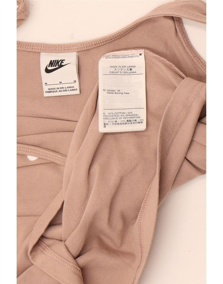 Nike Dame Crop Vest Top UK 12 Medium Grey Bomuld