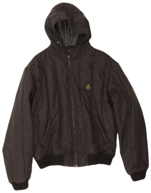 Refrigiwear Regnjakke med hætte til mænd UK 38 Medium Sort Nylon