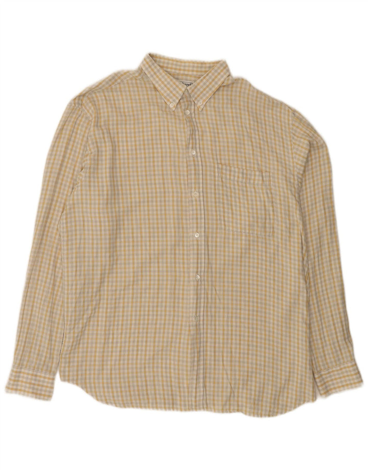 Cacharel Herre Flanelskjorte Stor gul ternet