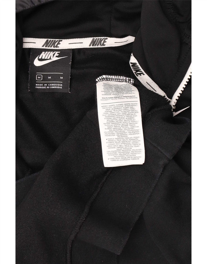 Nike hættetrøje med lynlås til mænd mellem sort bomuld