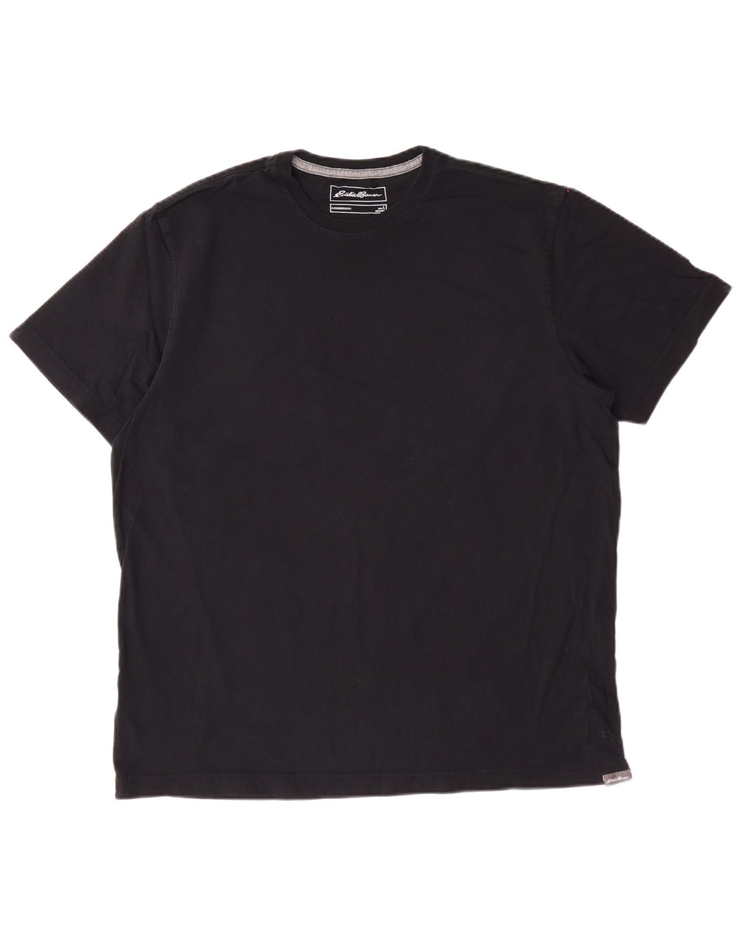 EDDIE BAUER Herre T-Shirt Top Stor Sort Bomuld
