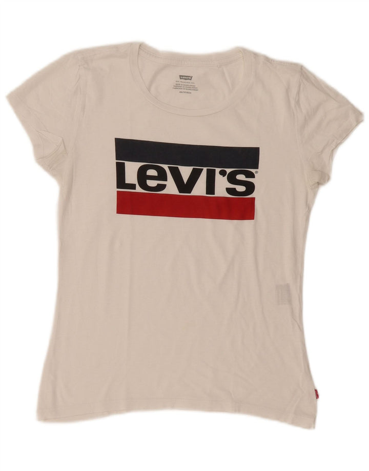 Levi's Grafisk T-shirt top til kvinder DK 6 XS Hvid