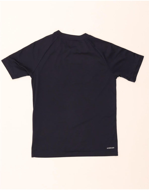 ADIDAS Aeroready T-shirt til drenge 13-14 år marineblå polyester