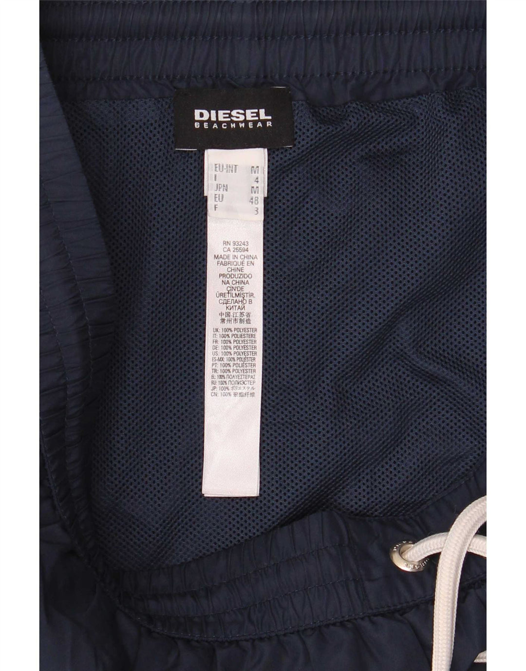 Diesel Herre grafiske svømmeshorts Medium Navy Blue Polyester