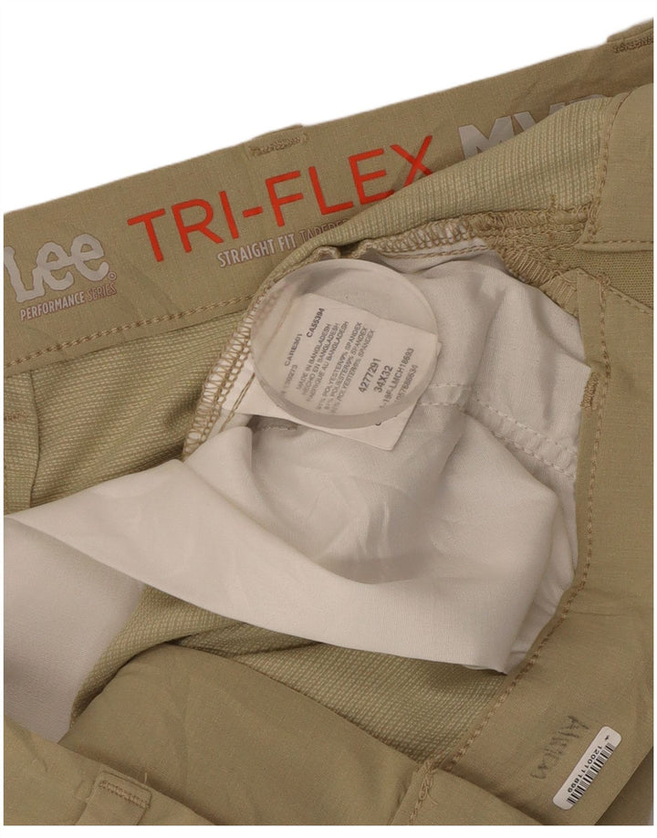 Lee Herre Tapered Straight Chino Bukser W34 L32 Beige Polyester