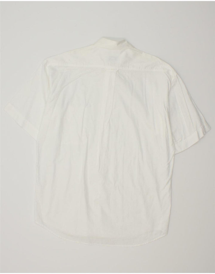 INCOGNITO Mens Short Sleeve Shirt Size 39/40 Medium White Cotton Vintage Incognito and Second-Hand Incognito from Messina Hembry 