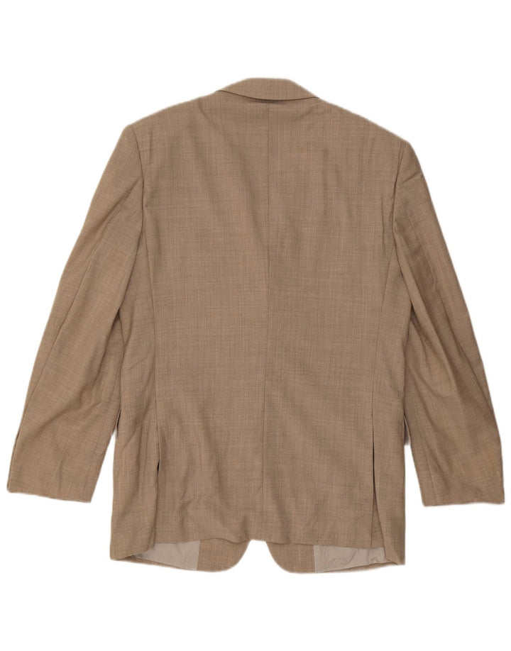 Biagiotti Herre 3-knaps blazerjakke IT 48 Medium Beige Virgin Wool