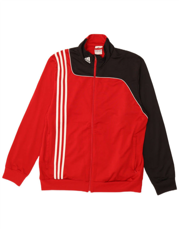 ADIDAS Træningsdragt til mænd, topjakke UK 46/48 XL Rød Colourblock Polyester