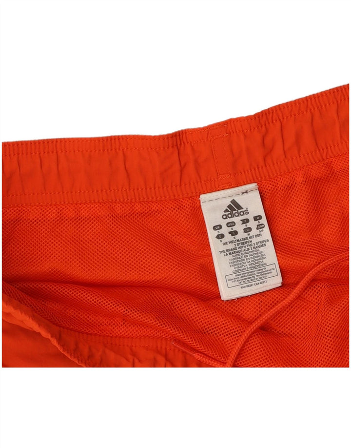 ADIDAS Mens Swimming Shorts Small Orange Nylon