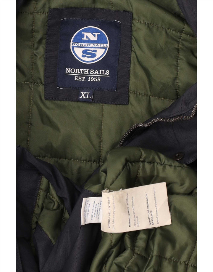 North Sails Herre Windbreaker Jacket UK 42 XL Navy Blue Polyester