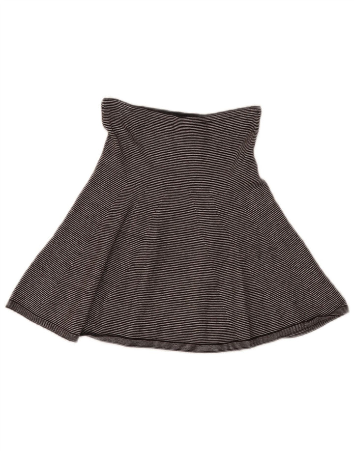 Zara Dame Mini-nederdel Small W26 Grå Nålestribet Viscose
