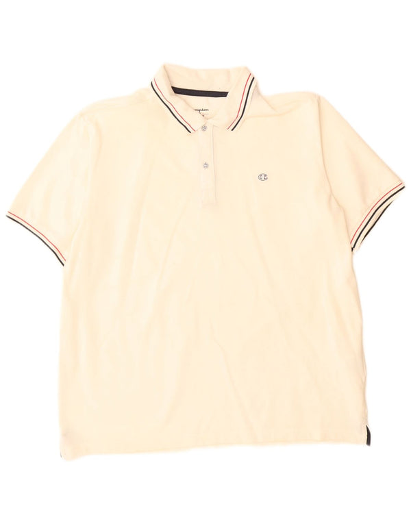 Champion Boys Polo Shirt 13-14 år XL Hvid Bomuld