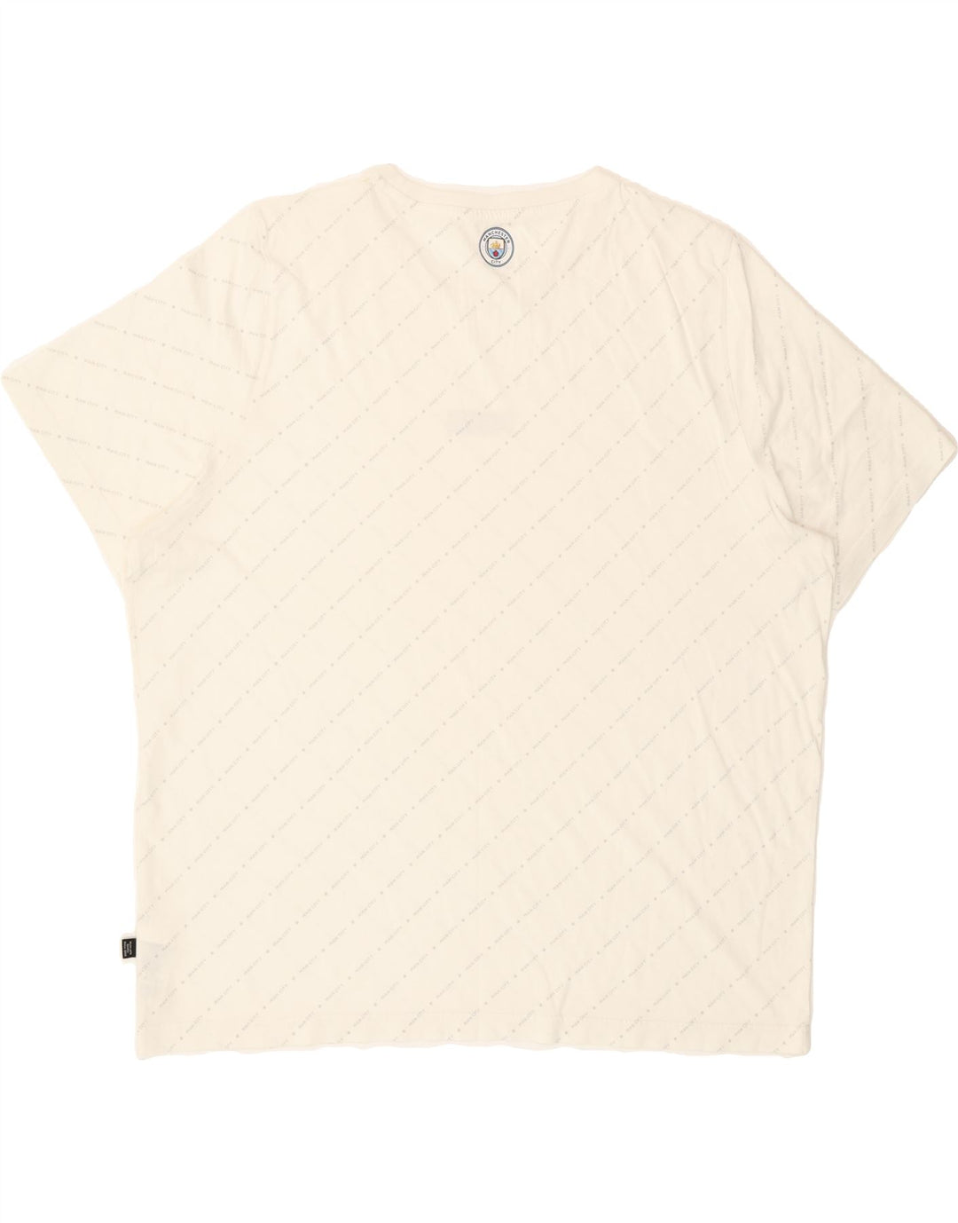 PUMA Mens Abstract Pattern Graphic T-Shirt Top 2XL White Cotton Vintage Puma and Second-Hand Puma from Messina Hembry 