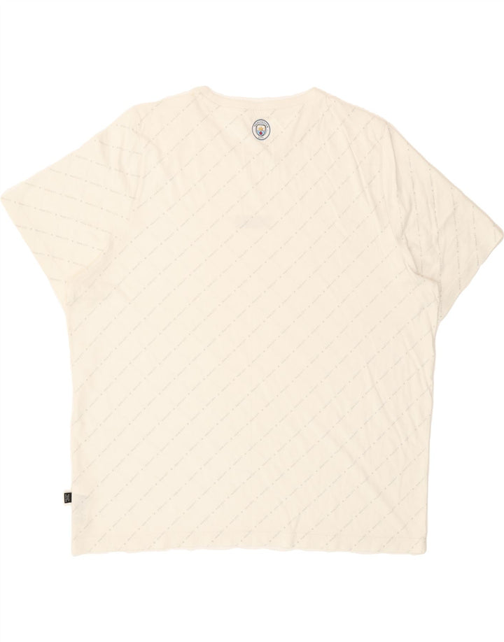 PUMA Mens Abstract Pattern Graphic T-Shirt Top 2XL White Cotton Vintage Puma and Second-Hand Puma from Messina Hembry 