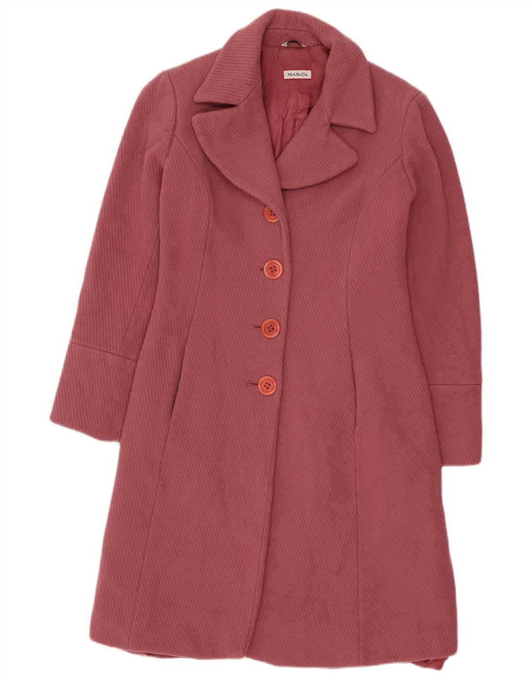 MAX & CO. Overfrakke til kvinder UK 8 Lille Pink Uld