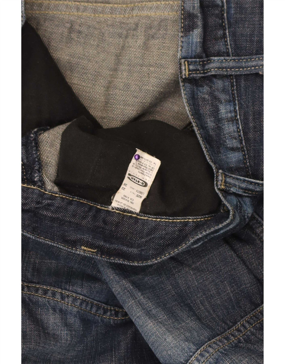 G-Star Straight Jeans til mænd W33 L38 Marineblå