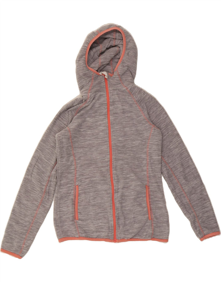 MOUNTAIN WAREHOUSE Womens Hooded Fleece Jacket UK 10 Small Grey Polyester Vintage Mountain Warehouse and Second-Hand Mountain Warehouse from Messina Hembry 